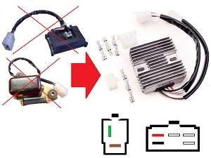 CARR351 - Yamaha XS650 MOSFET Spannungsregler Gleichrichter