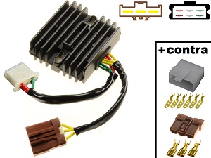 CARR971 - Aprilia RSV1000 Mille Tuono Caponord Futura SL1000 Falco MOSFET Spannungsregler Gleichrichter + Kontra-Anschlüsse
