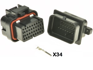 Moto Guzzi IAW 34 Pole ECU CDI ECM Ducati Monster Armaturenbrett-Cockpit Motorrad Steckverbindersatz Verbinder