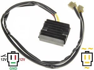 CARR101NX-LI - Honda NX250 MOSFET Spannungsregler Gleichrichter Lithium-Ion - LiFePO4 LFP