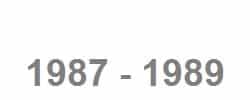 1987-1989 1987-1989